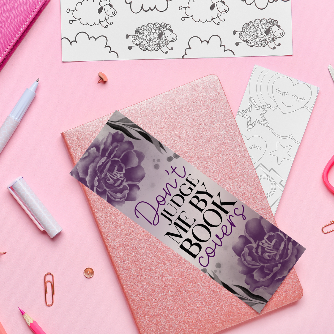 Don't Judge Me By My Book Covers - UV DTF Bookmark Decal