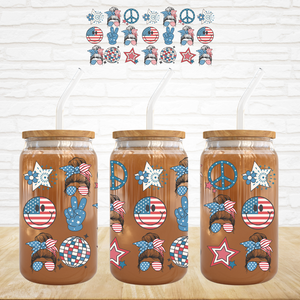 American Peace Smiley - UV DTF Wrap