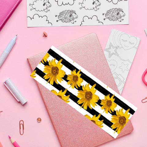 Sunflower Stripe - UV DTF Bookmark Decal