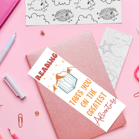 Reading Adventure - UV DTF Bookmark Decal