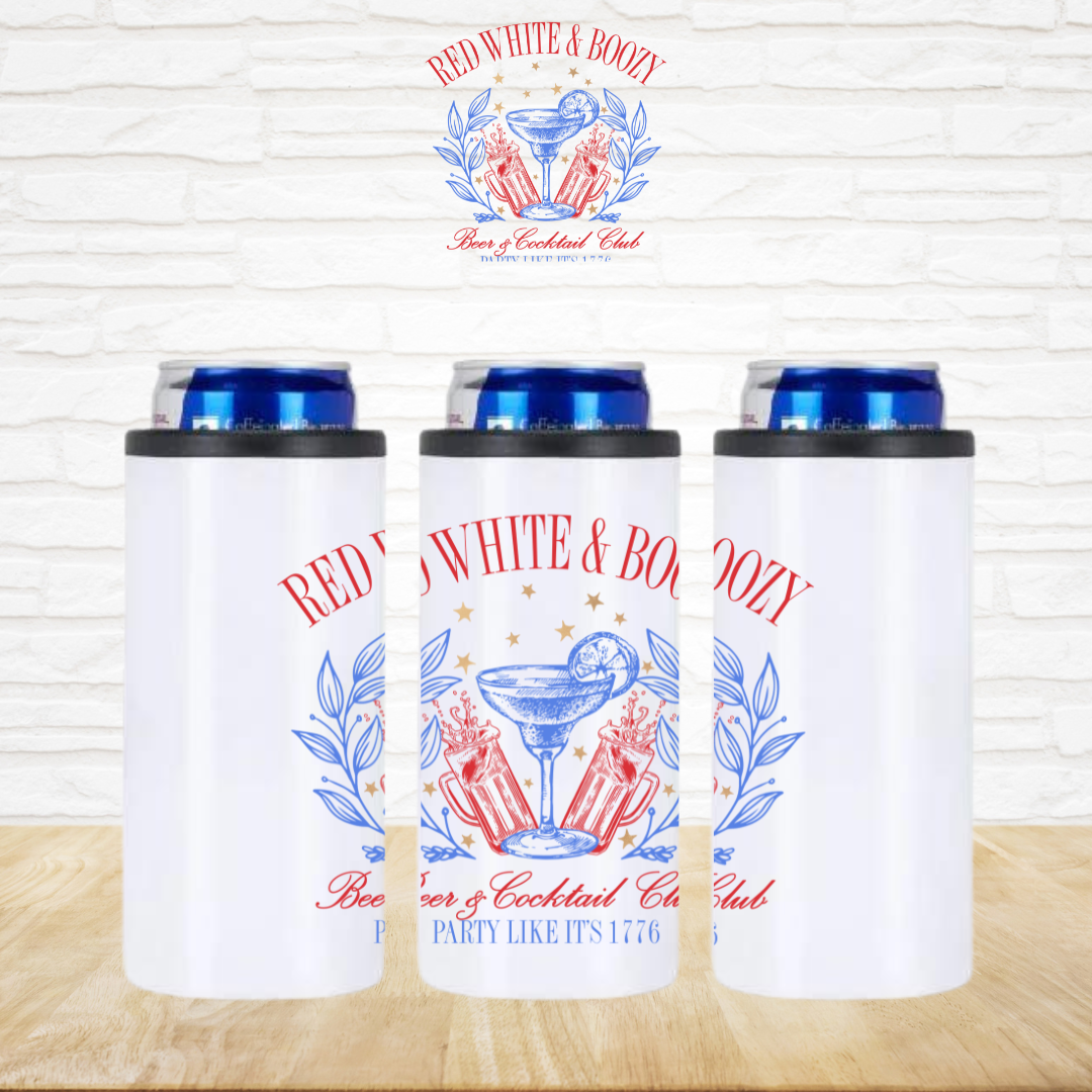 Red White Boozy - UV DTF Wrap