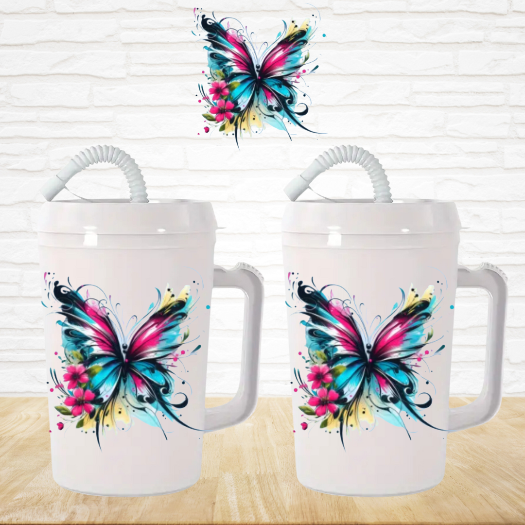 UV DTF Mega Mug Decal - Painted Butterfly