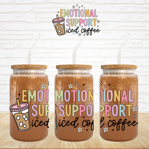 Emotional Support Coffee - UV DTF Decal