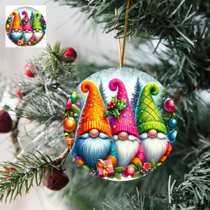 3" Ornament UV DTF Decal - Bright Colors Gnomes