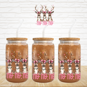 4" UV DTF Decal - Ho Ho Ho Deer