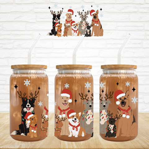 16oz UV DTF Wrap - Christmas Dogs (Everyone)