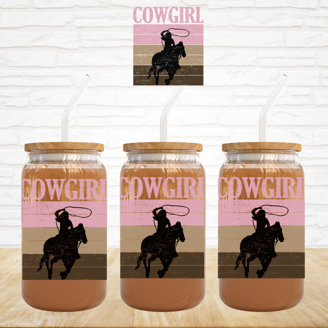 4" UV DTF Decal - Pink Cowgirl