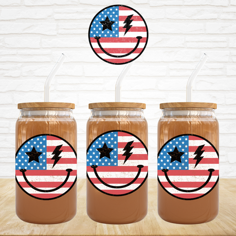 UV DTF Decal - American Smiley