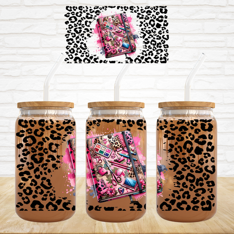 16oz UV DTF Wrap - Leopard Makeup