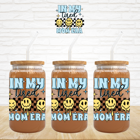 UV DTF Decal - In My Tired Mom Era Blue