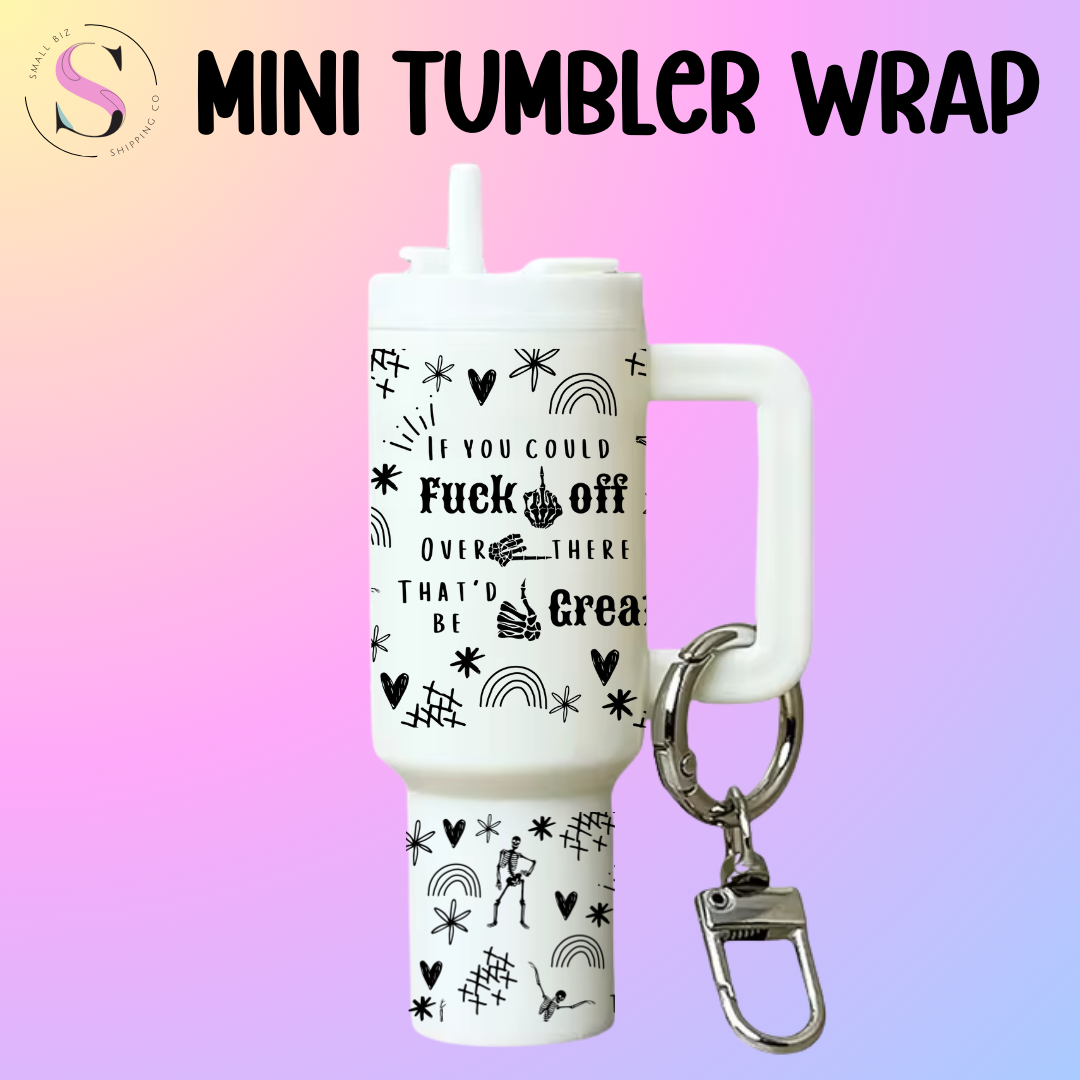 Mini Tumbler Top & Bottom Decal - F Off