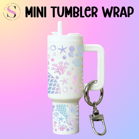 Mini Tumbler Top & Bottom Decal - Pastel Mermaid
