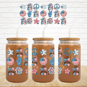 16oz UV DTF Wrap - American Peace Mama