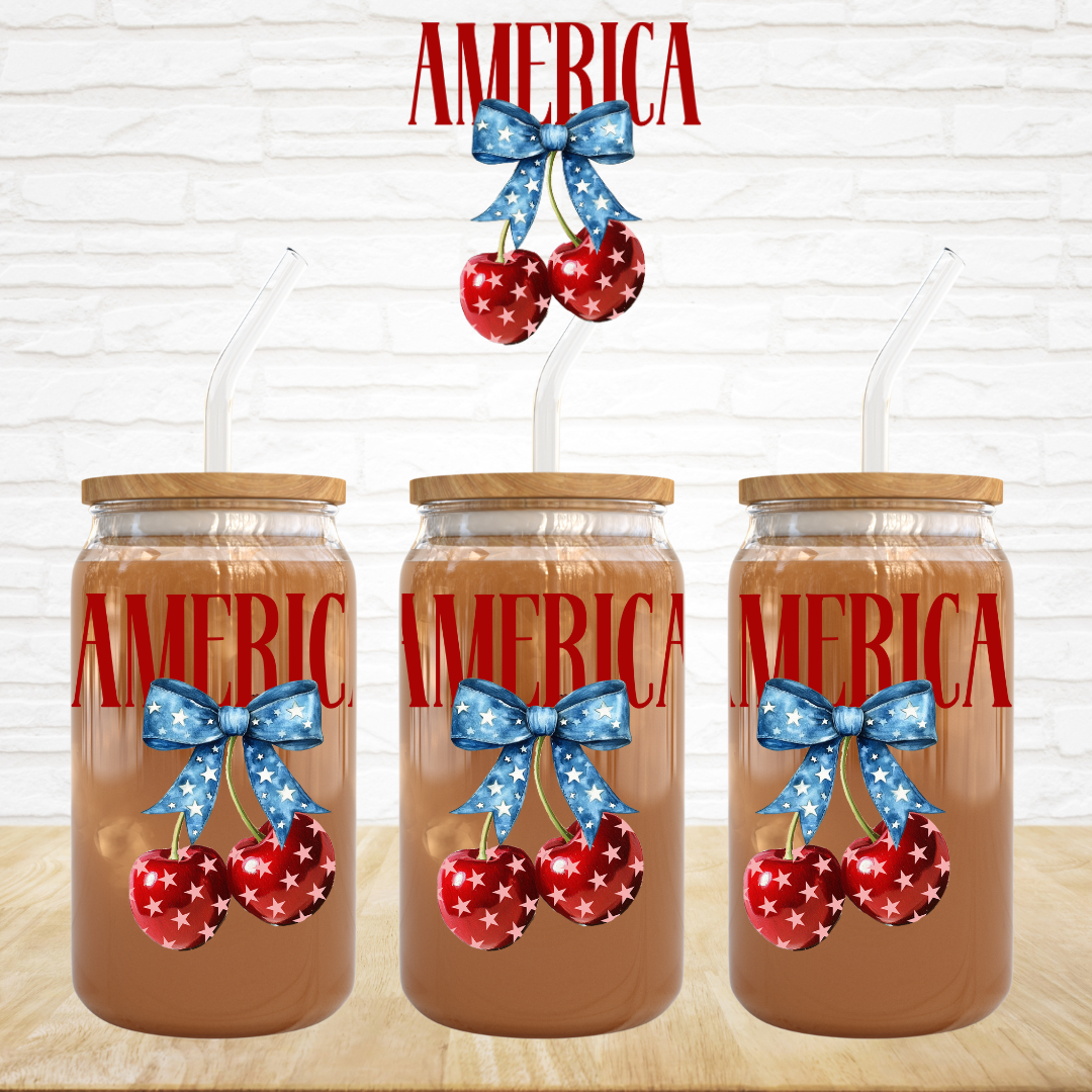 UV DTF Decal - America Cherries