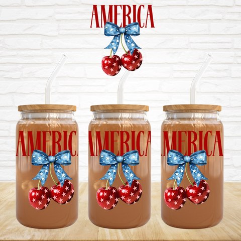 UV DTF Decal - America Cherries