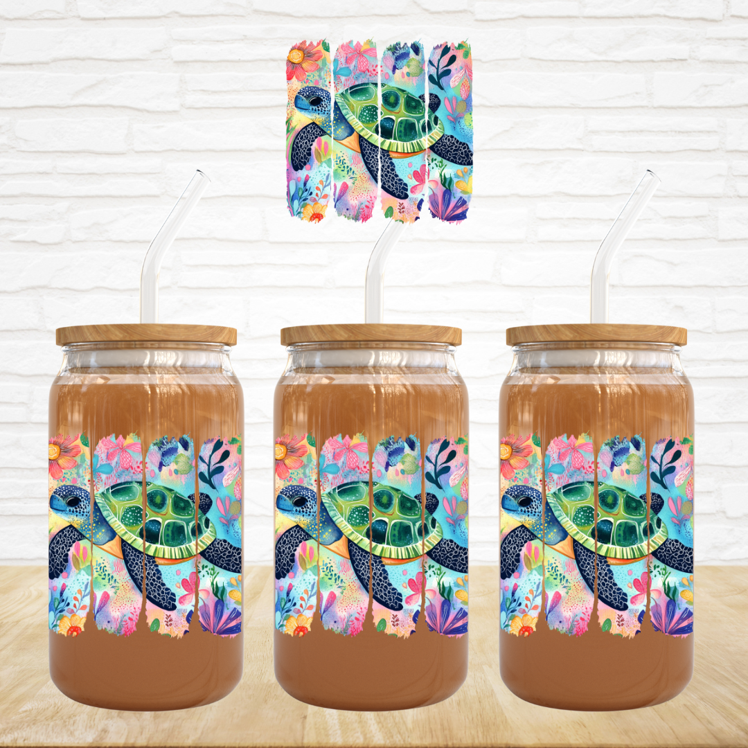 UV DTF Decal - Boho Sea Turtle