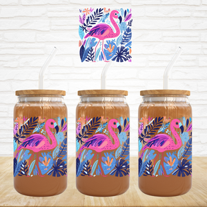 UV DTF Decal - Boho Flamingo