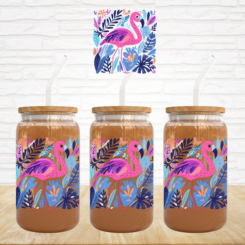 UV DTF Decal - Boho Flamingo
