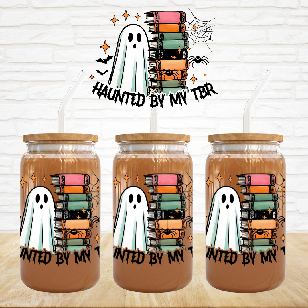 UV DTF Decal - Haunted By My TBR