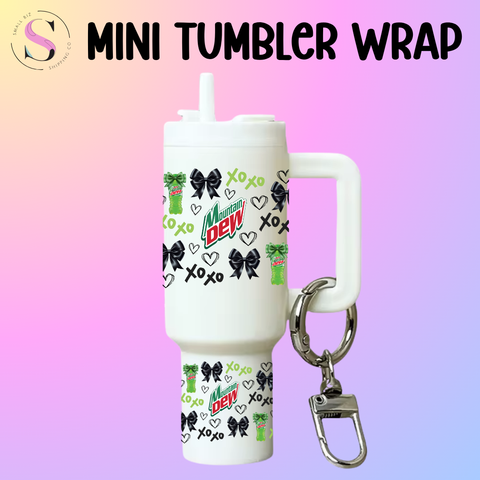 Mini Tumbler Top & Bottom Decal - Dew