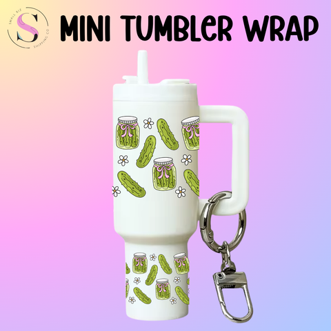 Mini Tumbler Top & Bottom Decal - Pickle Lover
