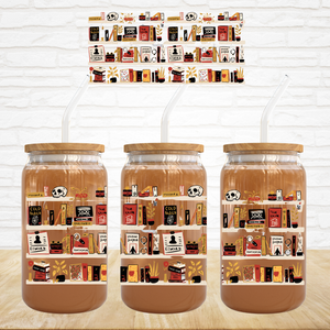 16oz UV DTF Wrap - True Crime Bookshelf