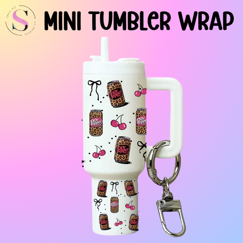 Mini Tumbler Top & Bottom Decal - Leopard Dr. P