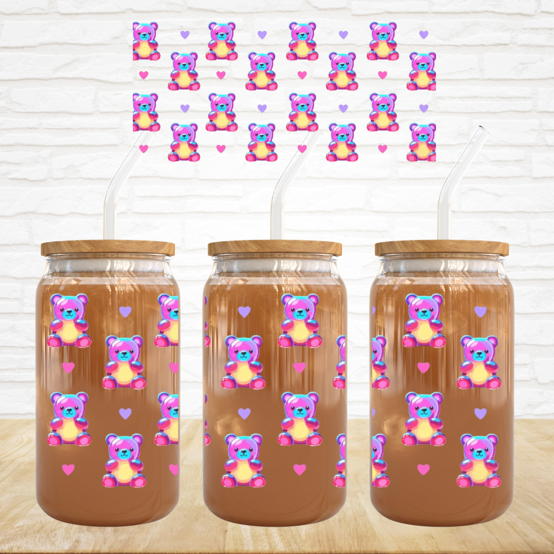16oz UV DTF Wrap - Bright Gummy Bears