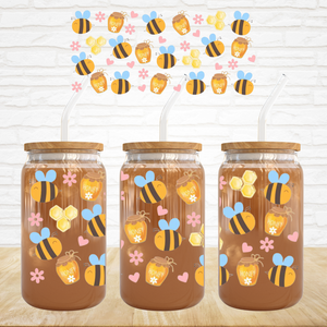16oz UV DTF Wrap - Cute Bees