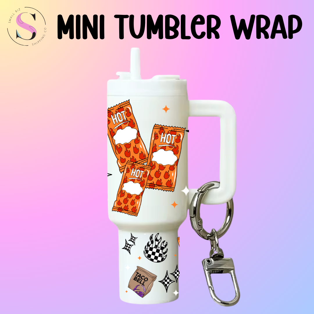 Mini Tumbler Top & Bottom Decal - TBell