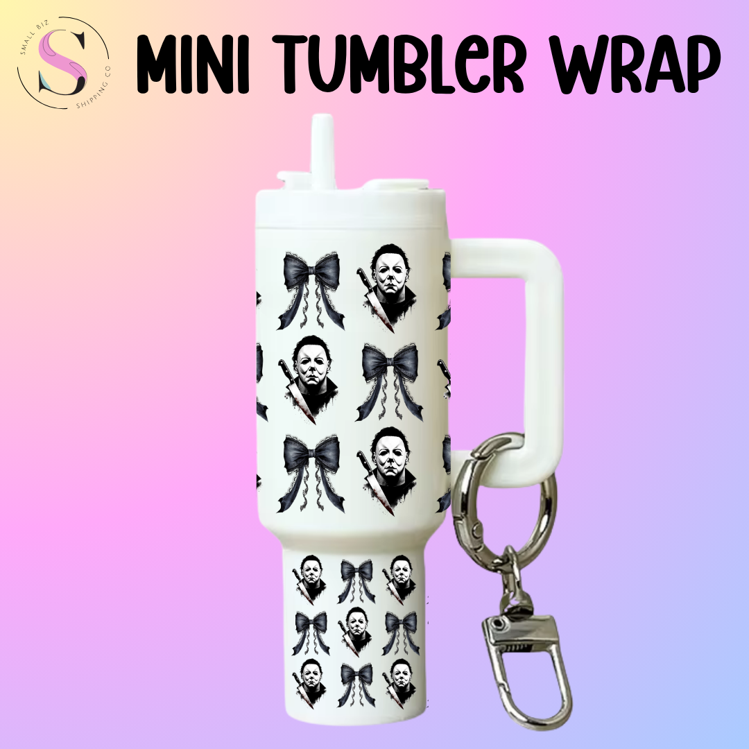 Mini Tumbler Top & Bottom Decal - Coquette Michael