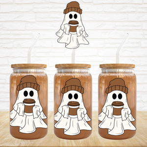 UV DTF Decal - Ghost Hat Coffee