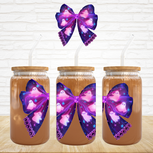 UV DTF Decal - Purple Glow Bow