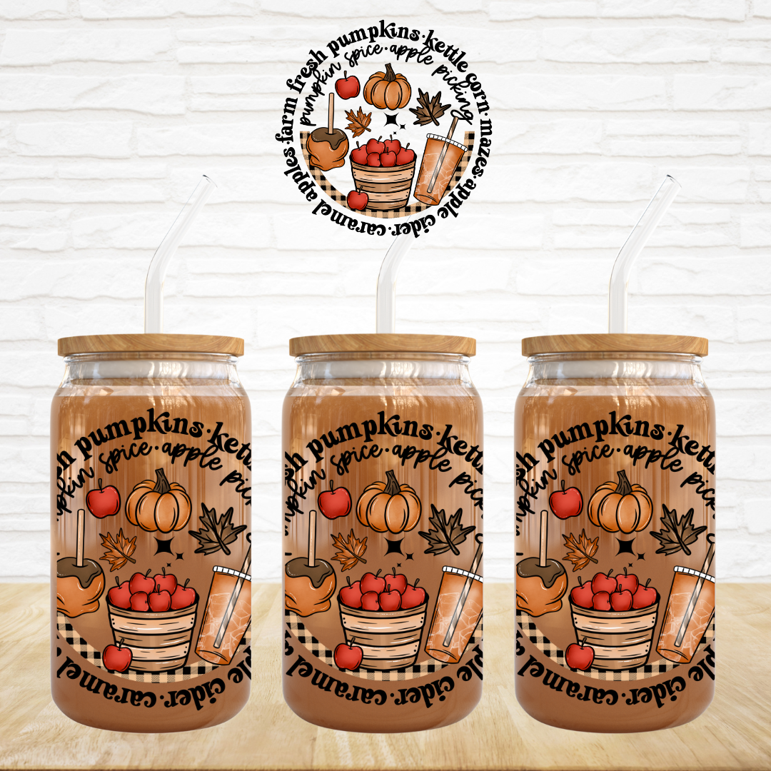 UV DTF Decal - Fall Things Circle