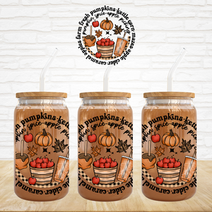 UV DTF Decal - Fall Things Circle