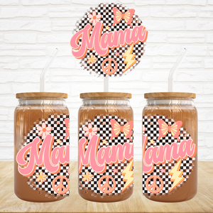 UV DTF Decal - Mama Check Butterflies