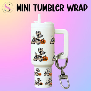 Mini Tumbler Top & Bottom Decal - Mummy Balloon Dog