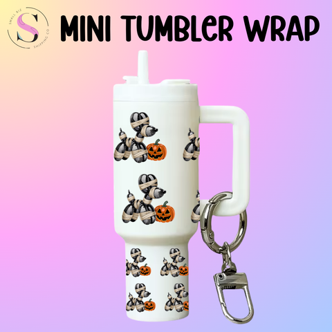 Mini Tumbler Top & Bottom Decal - Mummy Balloon Dog