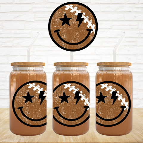 UV DTF Decal - Football Smiley