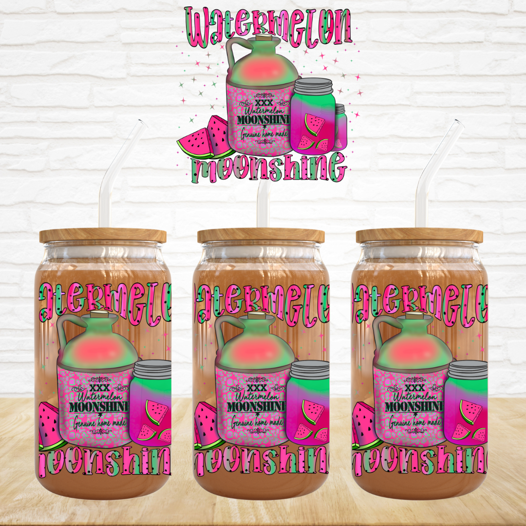 UV DTF Decal - Watermelon Moonshine Hot Pink