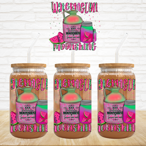 UV DTF Decal - Watermelon Moonshine Hot Pink