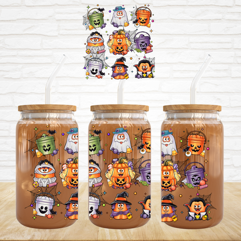 UV DTF Decal - Halloween Pumpkin Buckets & Nuggets