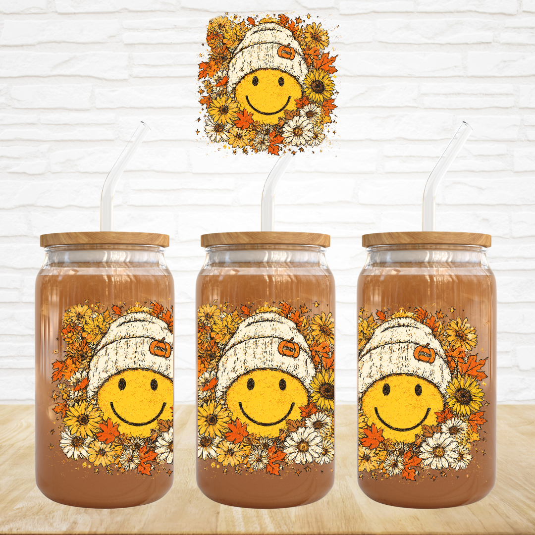 UV DTF Decal - Fall Smiley