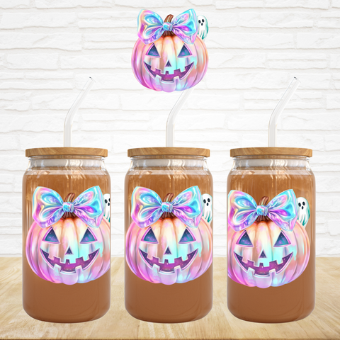 UV DTF Decal - Iridescent Jack-O-Lantern