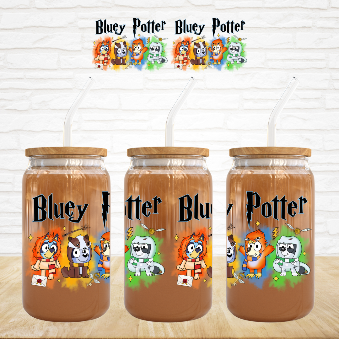 16oz UV DTF Wrap - Halloween B Dog Coffee Cups