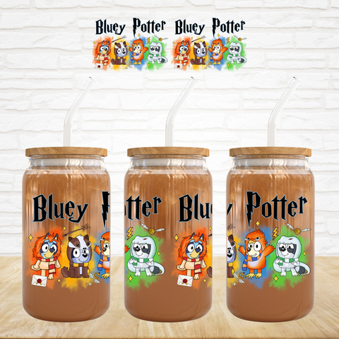 16oz UV DTF Wrap - Halloween B Dog Coffee Cups