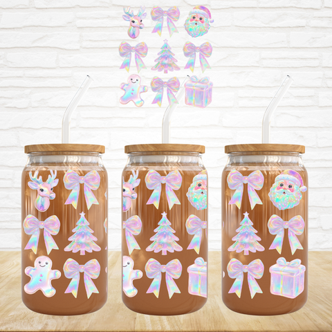 UV DTF Decal - Iridescent Christmas Things
