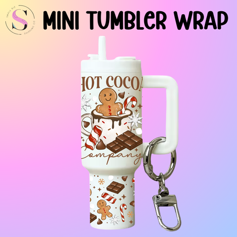 Mini Tumbler Top & Bottom Decal - Hot Chocolate Company