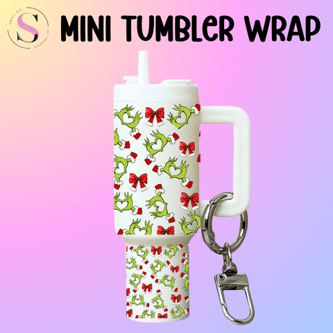 Mini Tumbler Top & Bottom Decal - G Heart Hands