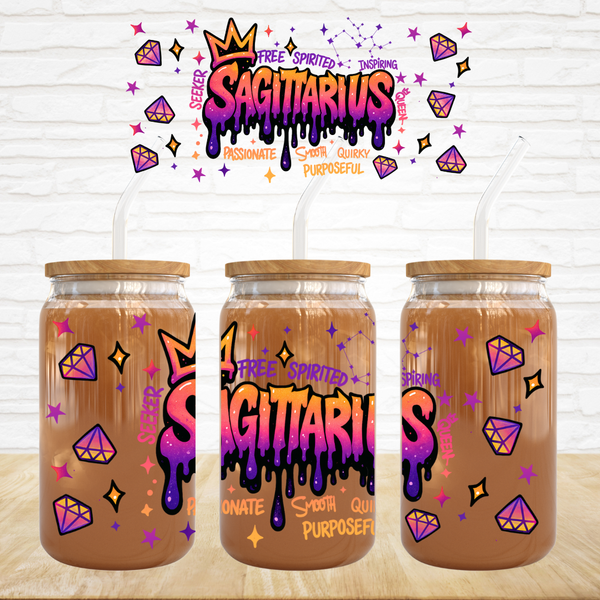 16oz UV DTF Wrap - Graffiti Zodiac Signs (You Pick The Month)